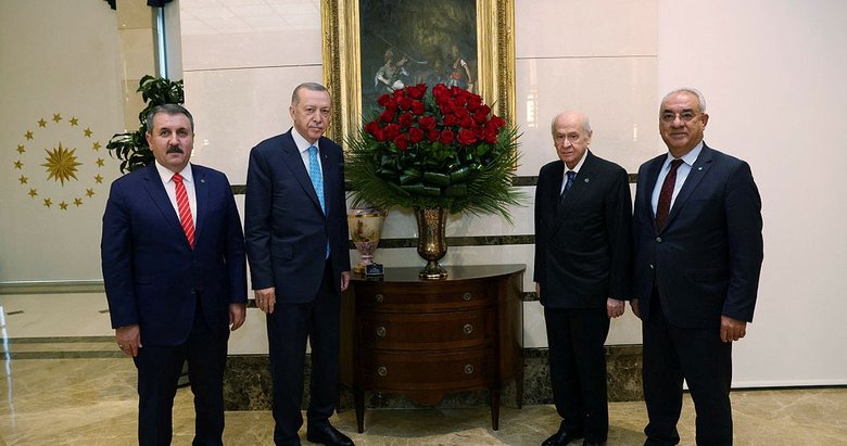Cumhur İttifakı liderlerinden Başkan Erdoğan’a ziyaret