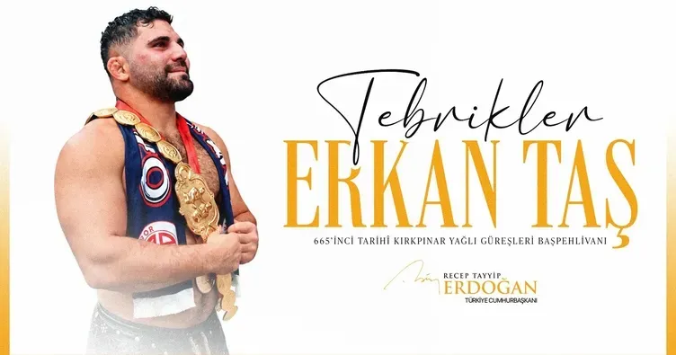Başkan Erdoğan’dan Başpehlivana tebrik mesajı