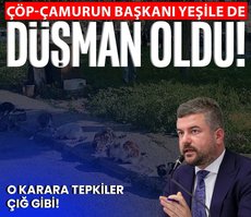 Çöp-çamurun başkanı yeşile de düşman oldu