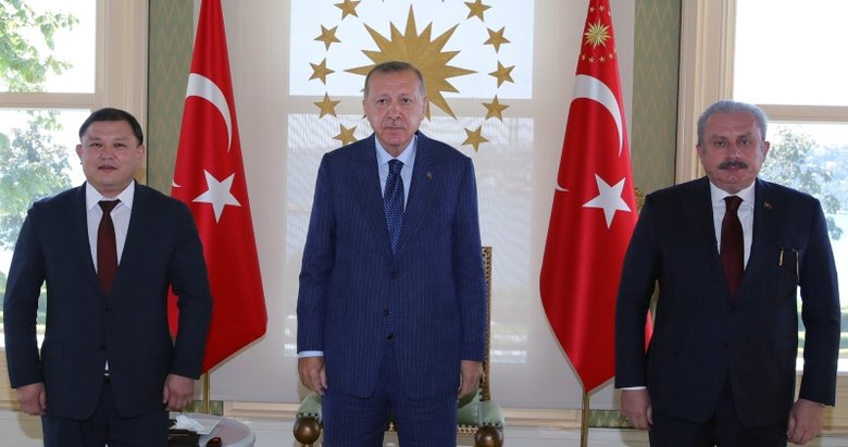 Başkan Erdoğan Kırgızistan Meclis Başkanı Cumabekov’u kabul etti