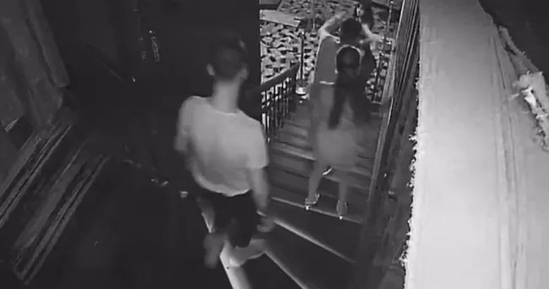 Taksim’de genç kadın ortalığı birbirine kattı! Sevgilisinin yanında başka birini görünce delirdi