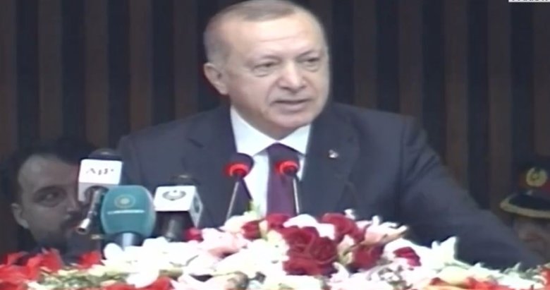 Başkan Recep Tayyip Erdoğan’dan Pakistan Parlamentosu’nda flaş mesajlar
