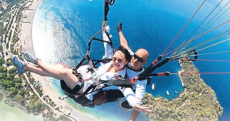 Fethiye’de 7 günde 8 bin 435 kişi yamaç paraşütü yaptı
