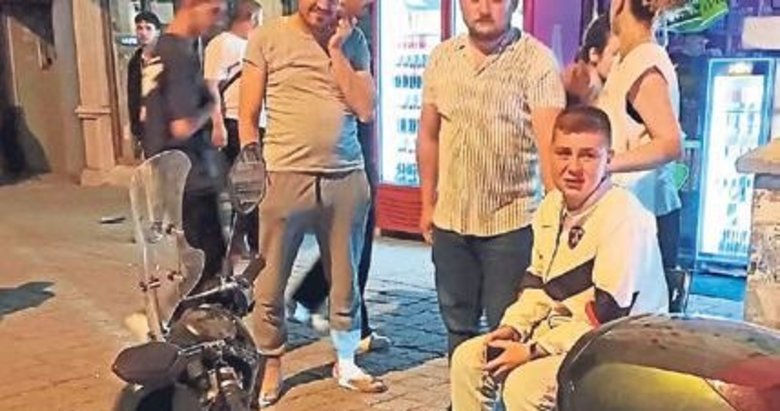 Kazaya değil motoruna ağladı