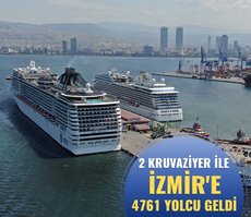 2 kruvaziyer ile İzmir’e 4761 yolcu geldi