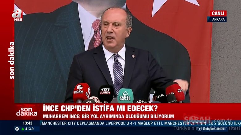 Muharrem İnce'den canlı yayında CHP'den istifa açıklaması!