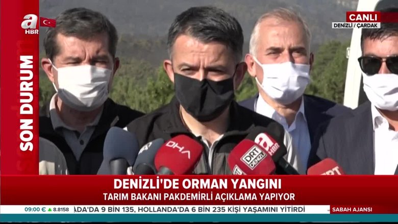 Denizli'deki yangında son durum ne? Bakan Pakdemirli'den ...