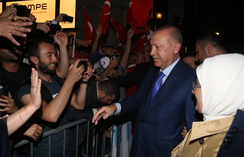 Başkan Erdoğan’a ABD’de coşkulu karşılama