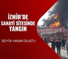 İzmir’de sanayi sitesinde korkutan yangın
