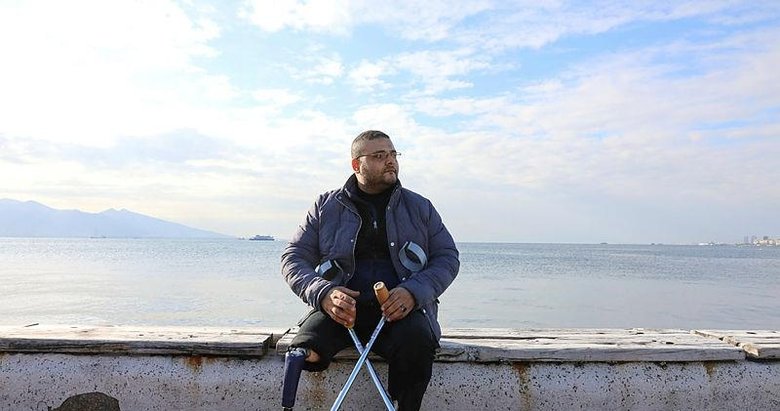 Gazze’de sağ bacağını kaybeden Filistinliye İzmir’de protez takıldı