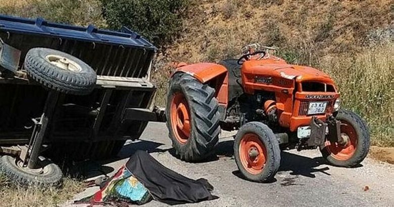 Kütahya’da traktör şarampole devrildi: 2 ölü