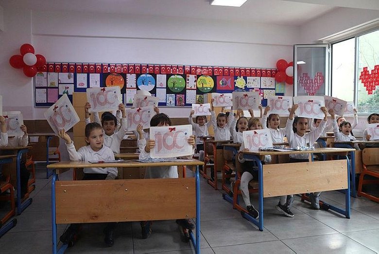 İzmir’de miniklerin karne heyecanı! Yarıyıl tatili başladı