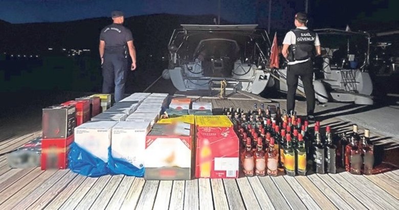 Muğla’da motoryatta kaçak içki ele geçirildi
