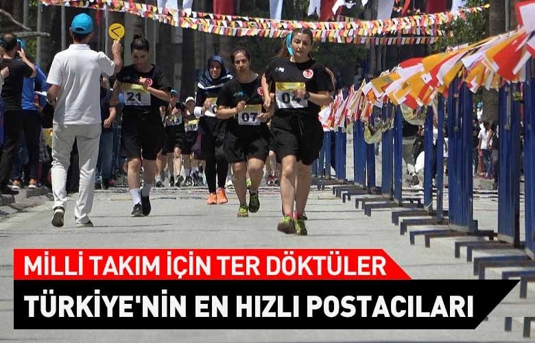 Türkiye’nin en hızlı postacıları! Denizli’de ter döktüler