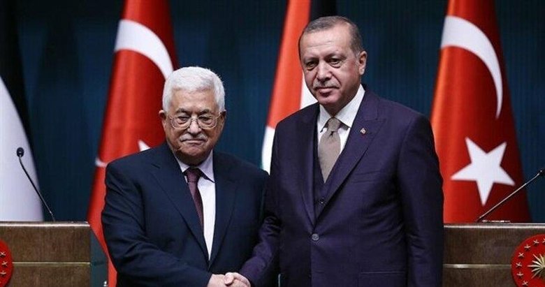 Başkan Erdoğan, Mahmud Abbas’la görüştü
