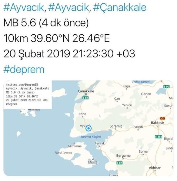 Çanakkale’de 5.3 şiddetinde deprem! Artçılar olacak mı? Son depremler 2019