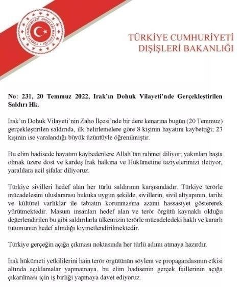 Dışişleri Bakanı Çavuşoğlu: Türkiye’nin hiçbir zaman sivillere yönelik saldırı gerçekleştirmediğini tüm dünya bilir