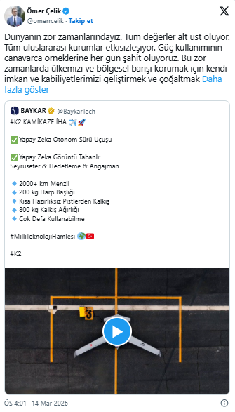 AK Parti Sözcüsü Çelik: İHA/SİHA kabiliyetlerimizi geliştirmemiz zorunludur