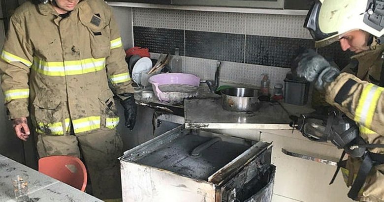 Edremit’te bulaşık makinesinden yangın çıktı