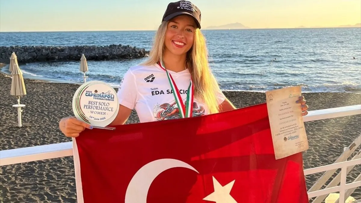 Eda Savcıgil tarihe kulaç attı