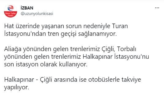 İZBAN seferlerinde aksama! O istasyon ulaşıma kapandı