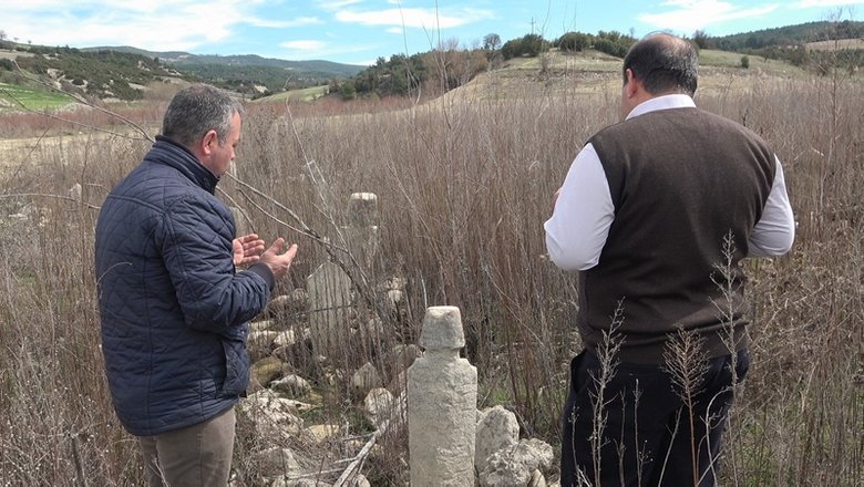 Denizli’de baraj sularının çekilmesiyle mezarlık ortaya çıktı!
