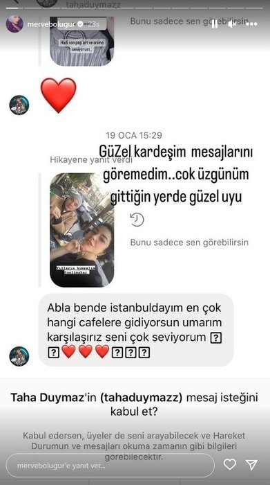 Merve Boluğur Taha Duymaz’la ilgili pişmanlığını dile getirdi