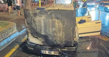 Aydın’da seyir halindeki otomobil alev aldı