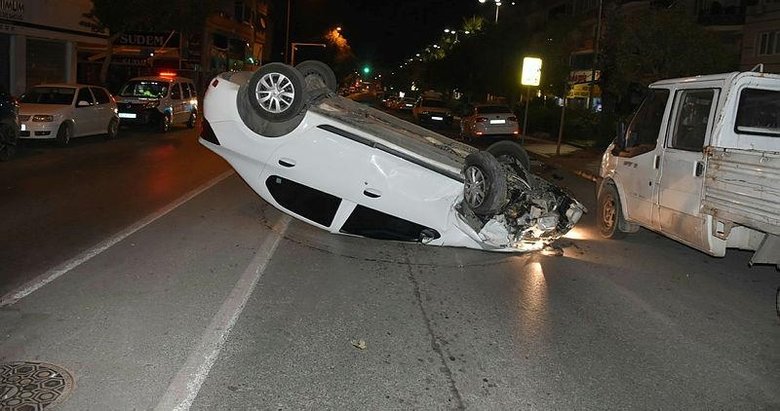 İzmir’de korkunç kaza! Takla atarak savruldu
