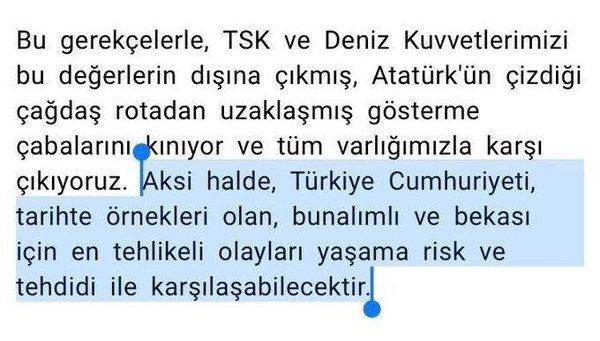 Muhalefetten darbe imalı bildiriye destek!