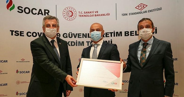 SOCAR Türkiye, TSE Covid-19 Güvenli Üretim Belgesi’ni aldı