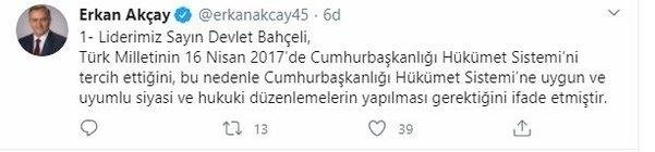 MHP’li Erkan Akçay: CHP Grup Başkanvekili Özgür Özel, terör destekçilerine sahip çıkıyor