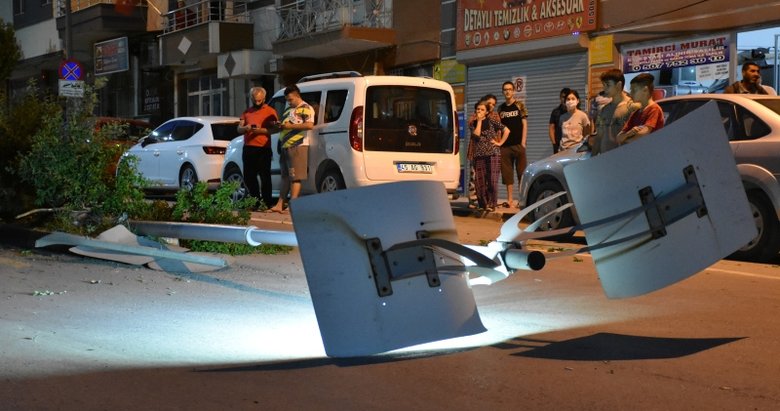 Manisa’da sokağa çıkma kısıtlamasında kaza yapan sürücü aracını terk etti