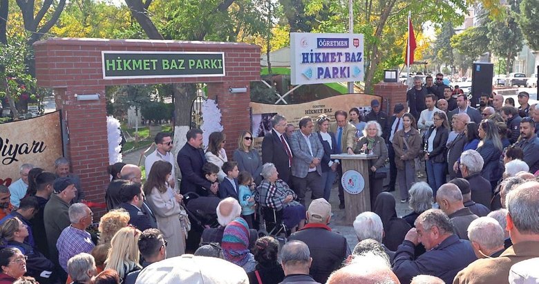 Emekli öğretmen Hikmet Baz’ın adı parka verildi