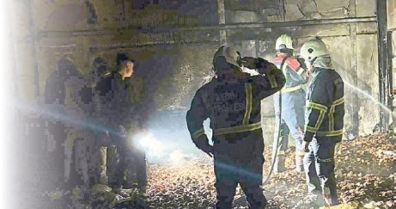 Çam fıstığı işletmesinde korkutan yangın