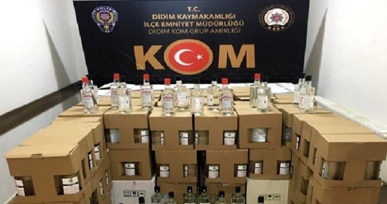 Aydın’da 1204 şişe etil alkol ele geçirildi