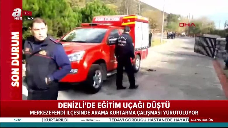 Denizli’de eğitim uçağı düştü