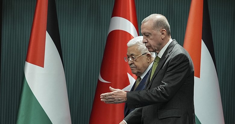 Başkan Erdoğan Mahmud Abbas ile görüştü