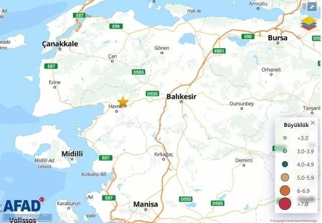 AFAD duyurdu! Balıkesir’de 3.5 büyüklüğünde deprem