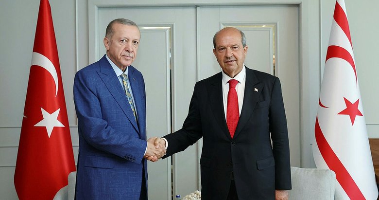 Başkan Erdoğan ile KKTC Cumhurbaşkanı Tatar görüştü