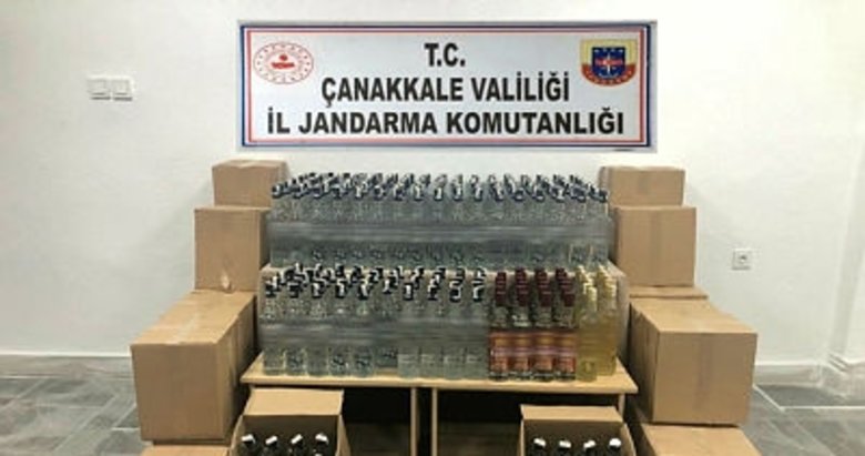 Çanakkale’de 312 şişe ’sahte içki’ ele geçirdi