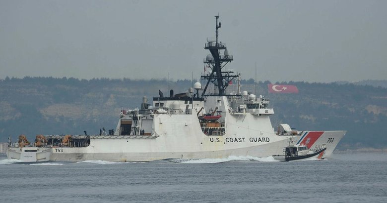 ABD Sahil Güvenlik gemisi, Çanakkale Boğazı’ndan geçti