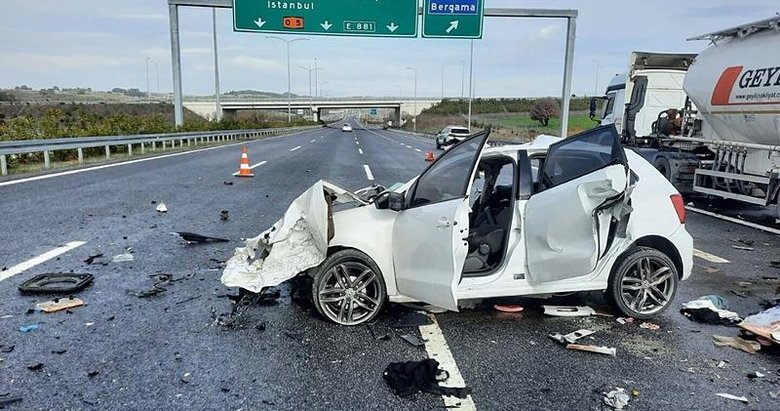 Duran tankere çarpan otomobildeki iki kişi öldü