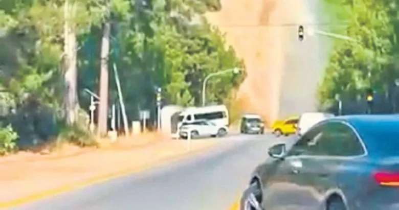 Patlayan isale borusunun basıncı taşları fırlattı