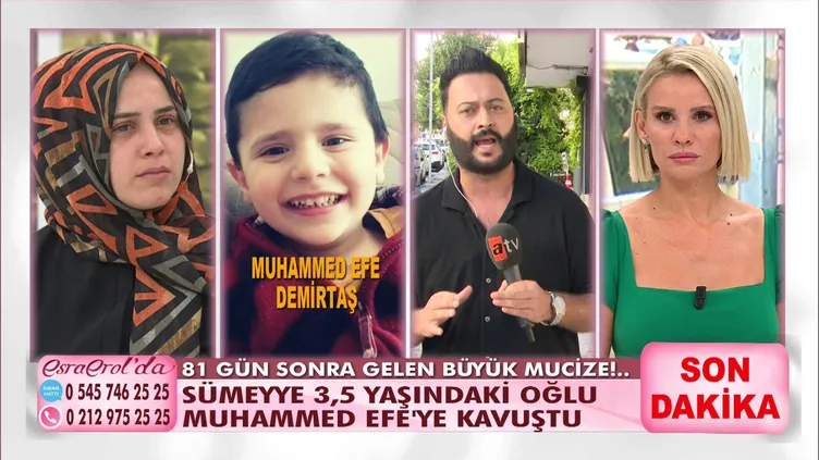 Seksen bir gün sonra bir mucize oldu! Bir anne daha Esra Erol’da evladına kavuştu