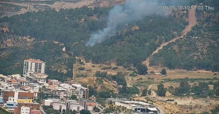 İzmir Karşıyaka’da orman yangını!