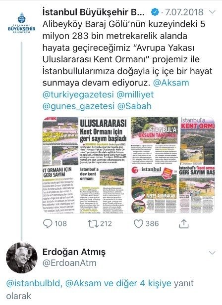 Orman Genel Müdürlüğü, Kemerburgaz Kent Ormanı’nı 2012’de İBB’ye kiralamış!