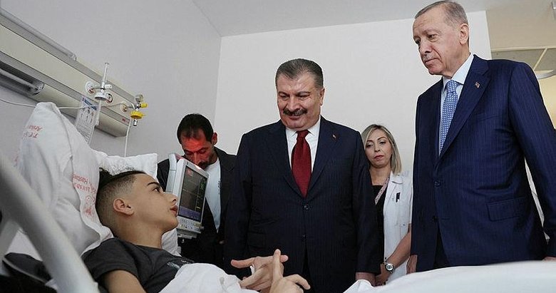 Başkan Erdoğan Gazzeli hastaları ziyaret etti