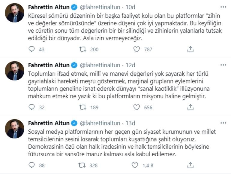 Fahrettin Altun’dan Twitter’a sert tepki: Fütursuzca sansür asla kabul edilemez