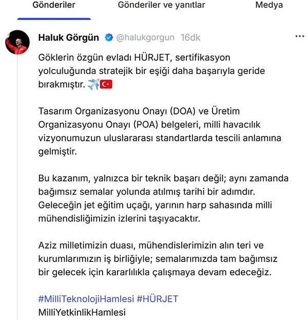 HÜRJET stratejik bir eşiği daha geride bıraktı